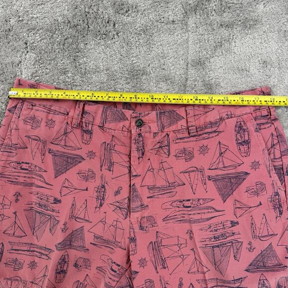 Polo Ralph Lauren Shorts Mens 36 Pink Nautical Sailboat Print Classic Fit 6 Inch - Picture 3 of 7